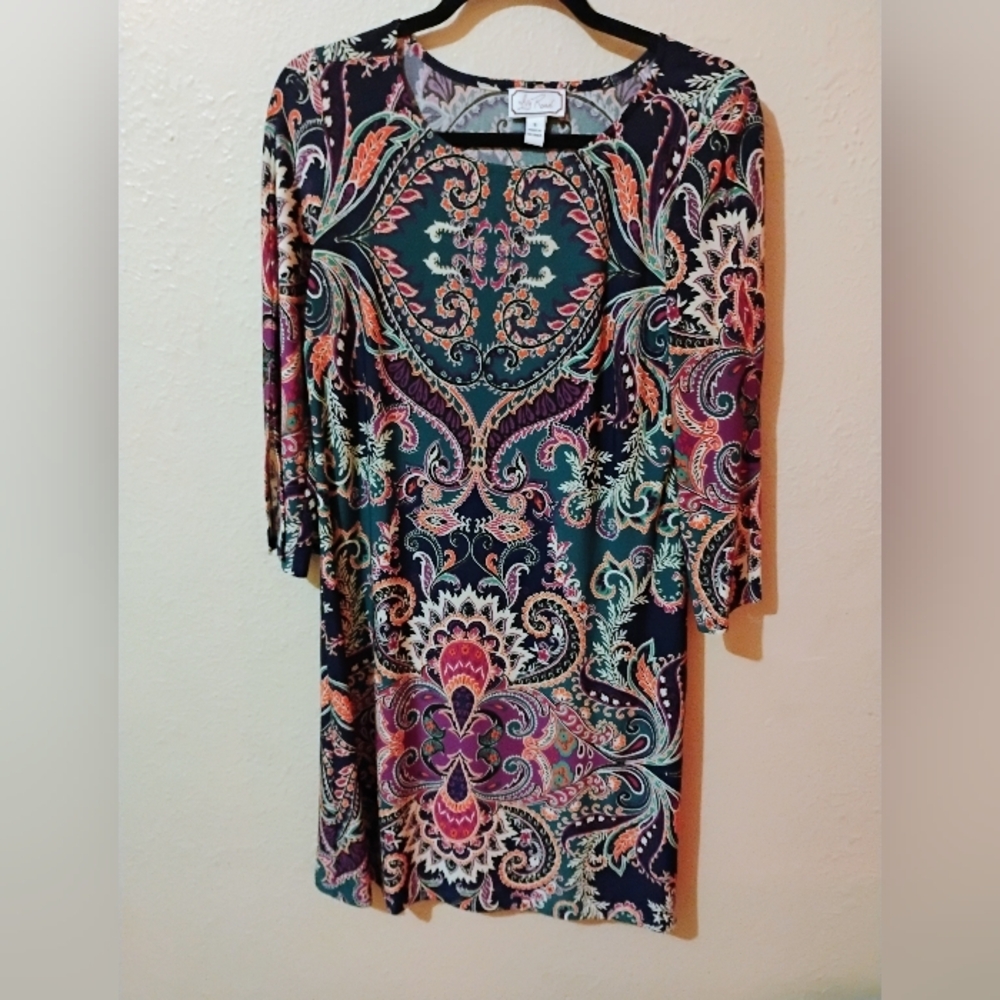 Ivy Road Size Small Paisley Print Women’s Dress - Multicolor